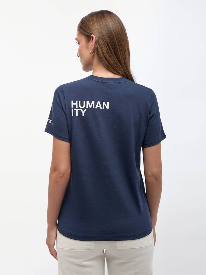 T-shirt imprimé bleu pour femme pour la vente par Fair American