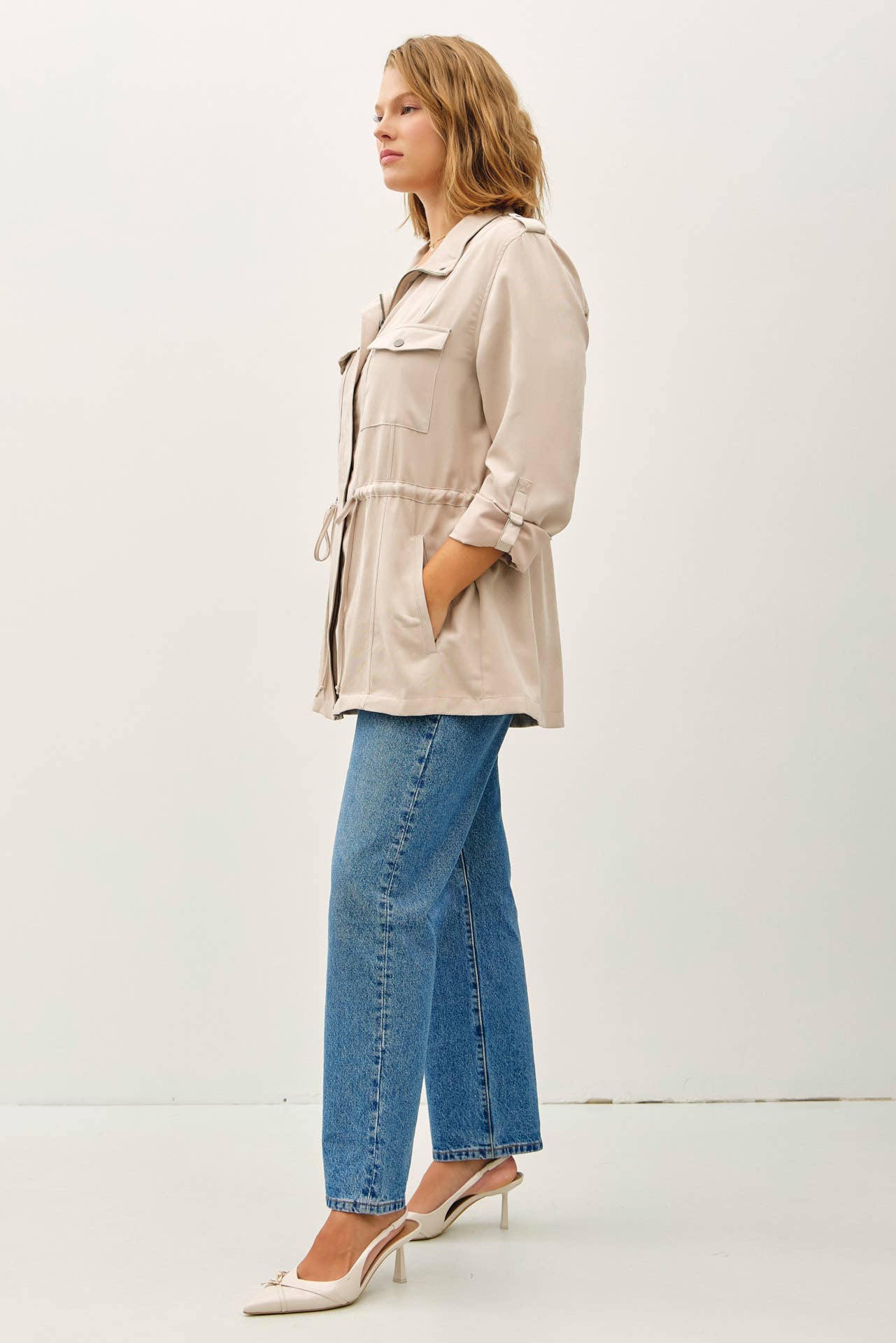 Be Cool - Wholesale Jacket - Women's - PLUS SIZE CINCHED WAIST CARGO UTILITY JACKET18