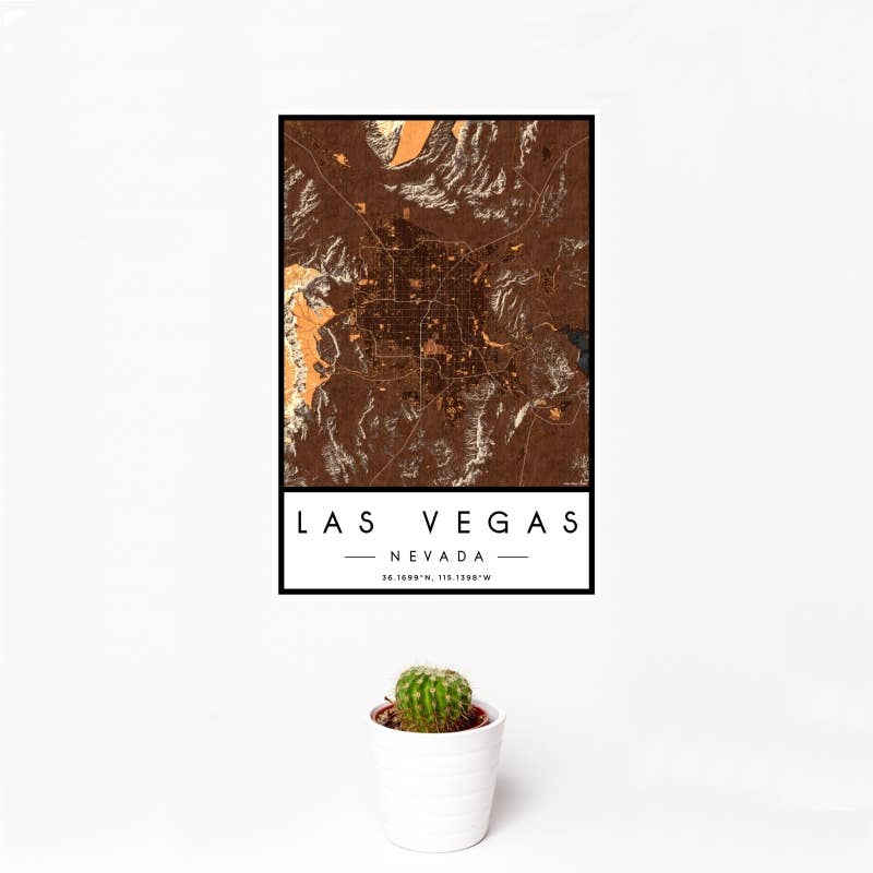 JACE.design - Wholesale Art Print - Las Vegas NV Map Print Ember0