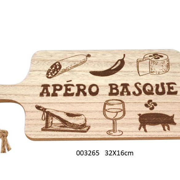 'Apero Basque' Pig Cutting Board 32 X 16 cm for wholesale by Faye