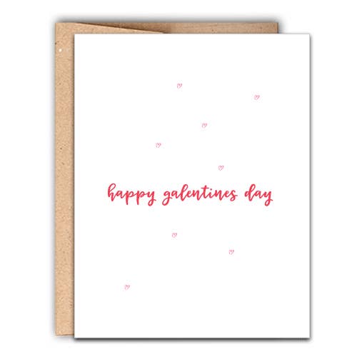 Stack Paper Press - Vente Cartes de Saint-Valentin - Happy Galentines Day Carte Letterpress