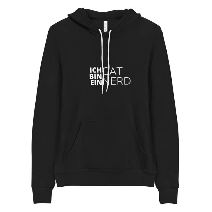 Ich Bin Ein Cat Nerd Hoodie for wholesale by Purrtastic Presents
