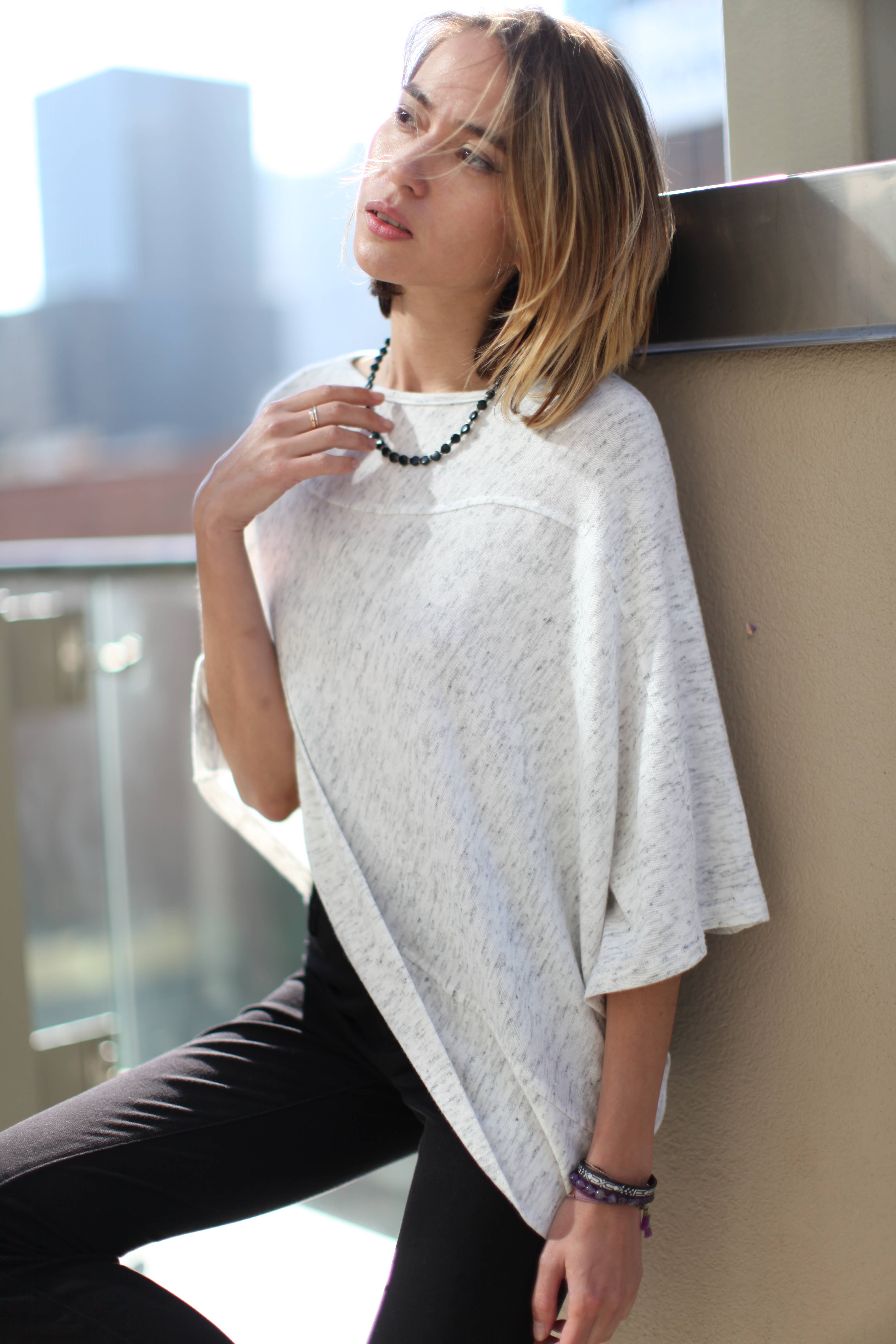 Adelyn SF - Wholesale Poncho - Women's - Poncho Sweater Wrap ( Long )2