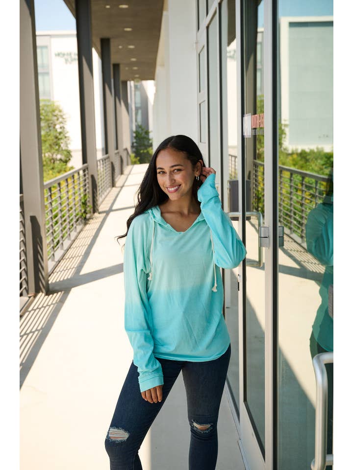 Salt Creek - Vendita all'ingrosso Felpa con cappuccio - Donna - Felpa con cappuccio Ombre Cabana Burnout Jersey EC-6JH22 da donna4