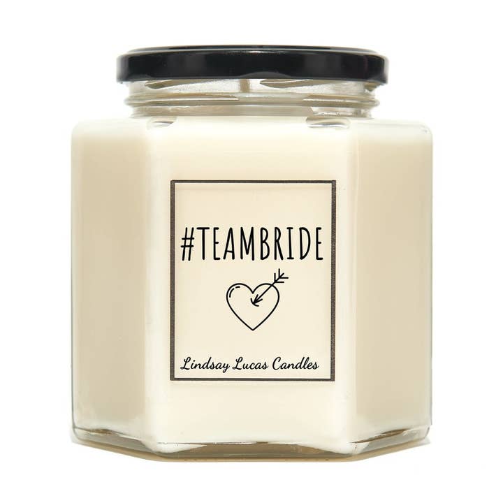 Team Bride Scented Candle for wholesale by Lindsay Lucas Candles