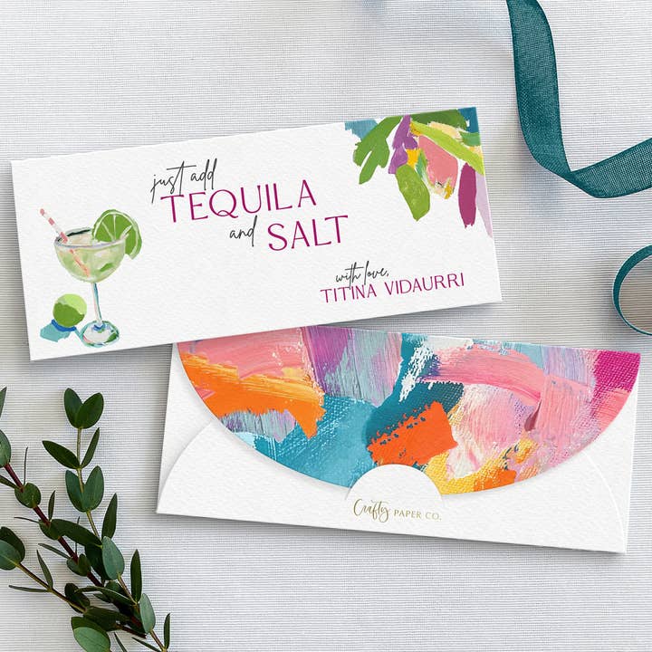 Tilsæt blot Tequila og Salt - Cocktail Pengeholder (Æske med 6) for engroshandel hos Crafty Paper Co.