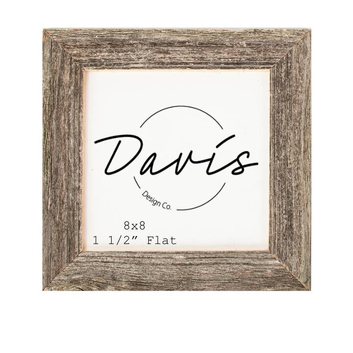 Davis Design Company - Wholesale Picture Frame - 8x8 rustic barn wood barnwood frame weathered reclaimed