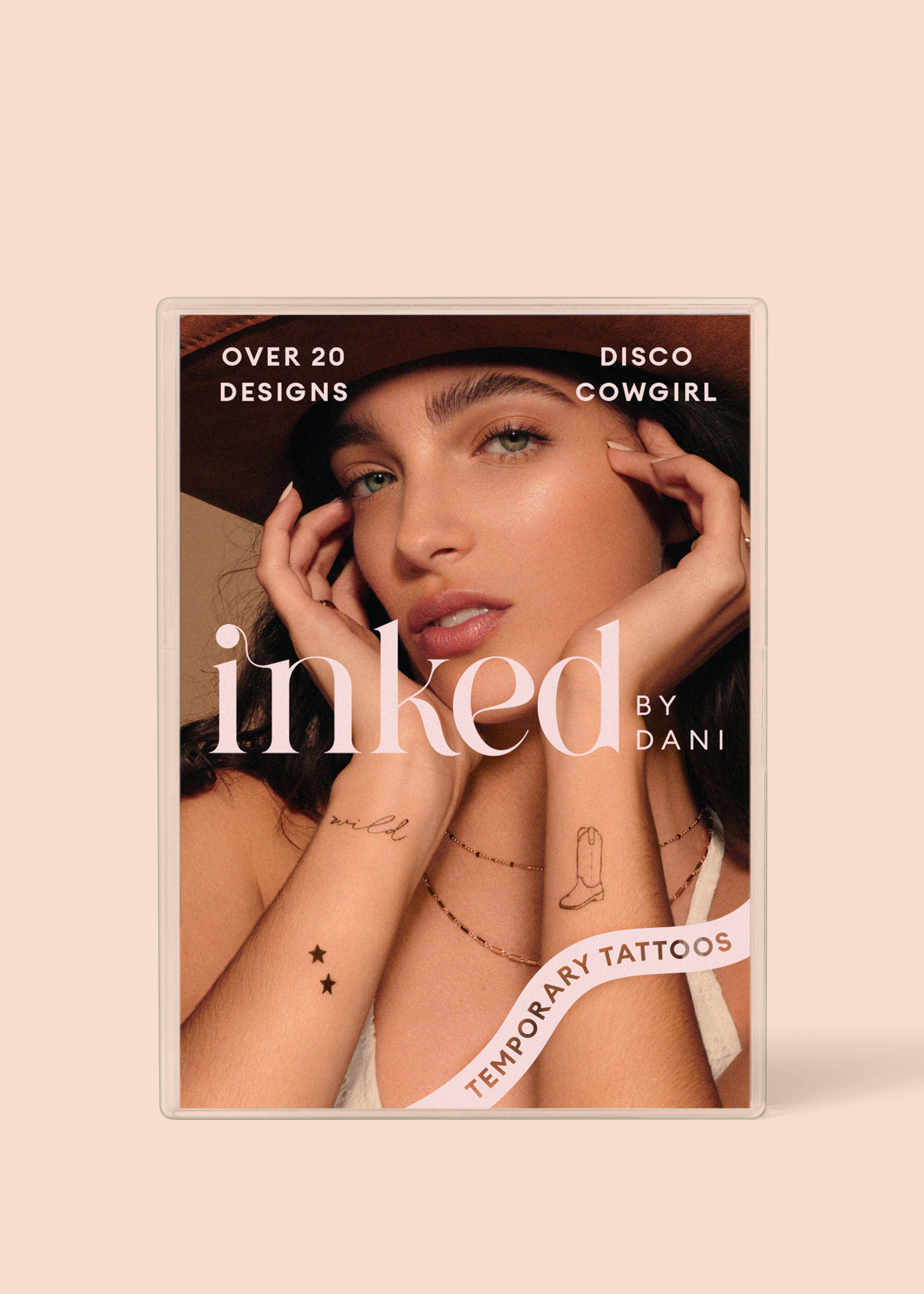 INKED by Dani - Wholesale Temporary Tattoo - Disco Cowgirl Temporary Tattoo Pack6