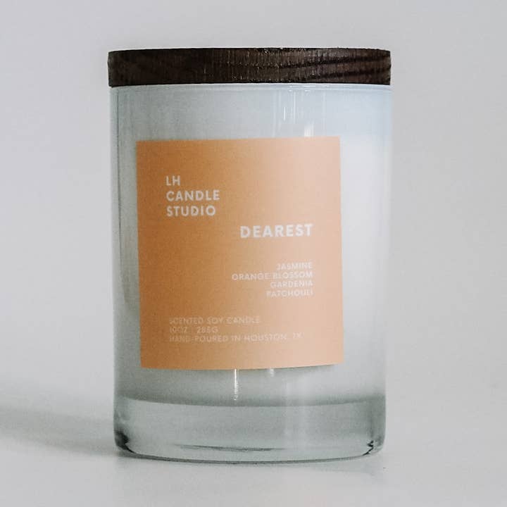 Dearest 10oz Scented Soy Candle for wholesale by LH CANDLE STUDIO