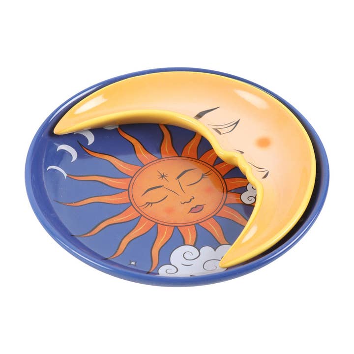 Something Different Wholesale - Wholesale Jewelry Dish - Sun and Moon Celestial Stacking Trinket Dish