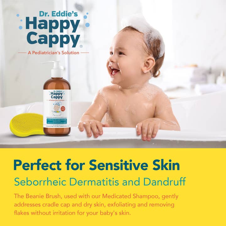 Happy Cappy - Wholesale Baby Bath Set - Kids & Baby - Happy Cappy Cradle Cap Shampoo & Body Wash + Silicone Brush12