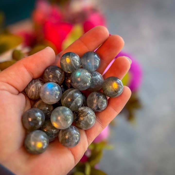 Mandala Gems - Wholesale Spiritual Stone/Crystal - Mini Labradorite Spheres, Crystals and Stones, Labradorite Marble