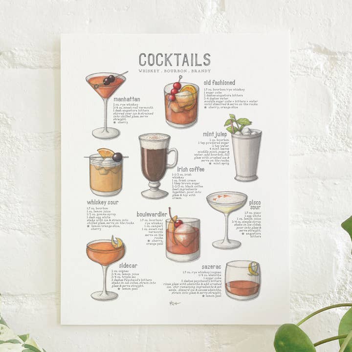 Prints / Classic Cocktails for wholesale by Yeesan Loh