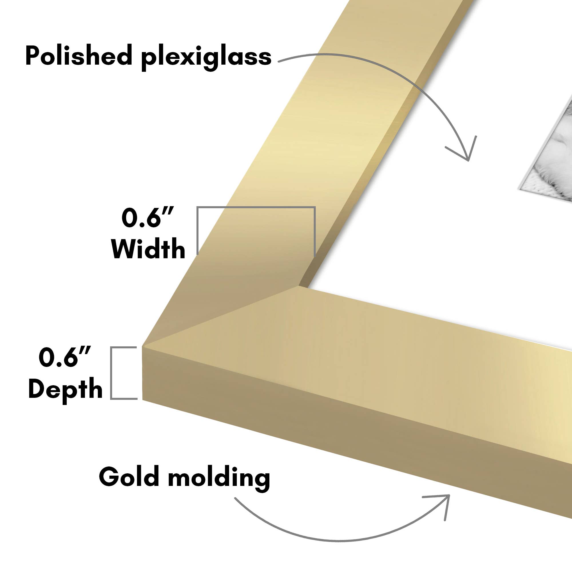 Americanflat - Wholesale Picture Frame - Americanflat 5 Pack Picture Frames With Mat Plexiglass Cover98