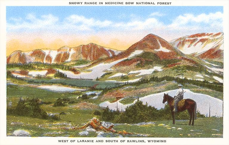 Found Image Press - Vendita all'ingrosso Stampa artistica - Stampa d'arte WY-71 Snowy Range, Foresta Nazionale di Medicine Bow, W0