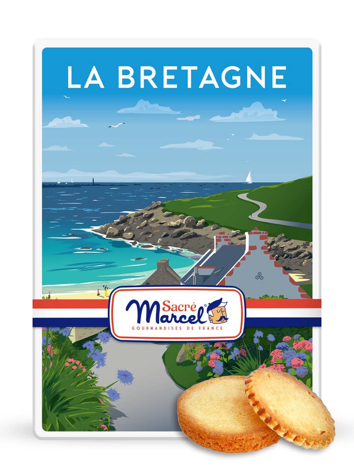 Metal Box "Breton Coast" | Breton galettes and palets for wholesale by Sacré Marcel