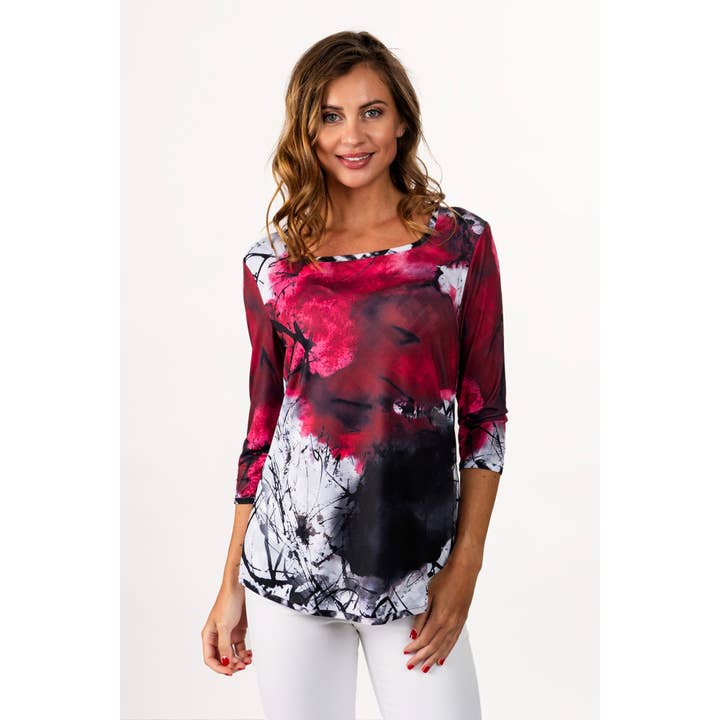 Lemon Grass - Vente Chemisier – femme - Top réversible à col carré avec queue de chemise
