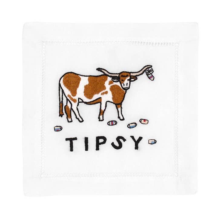 TIPSY COCKTAIL NAPKIN for wholesale by August Morgan