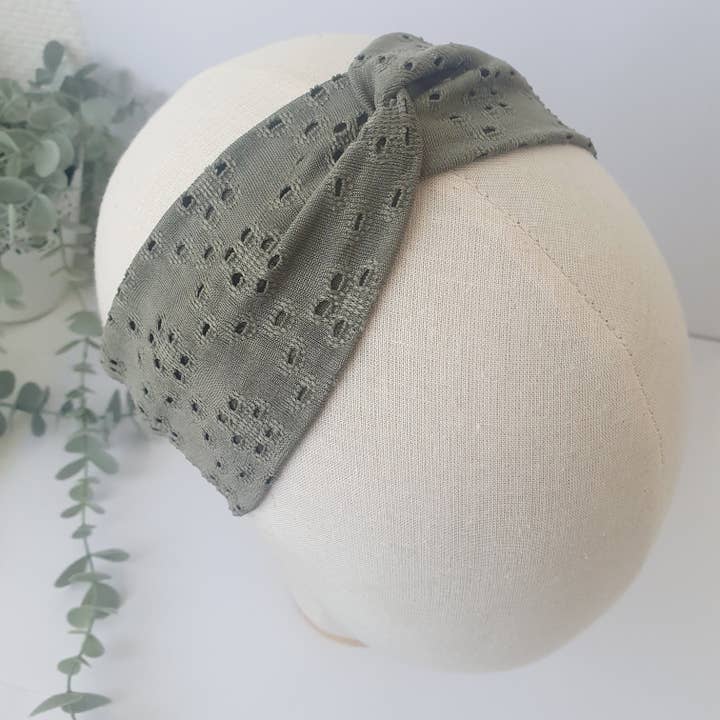 Olive Stickerei Haarband für den Großhandel von MlleChouChou