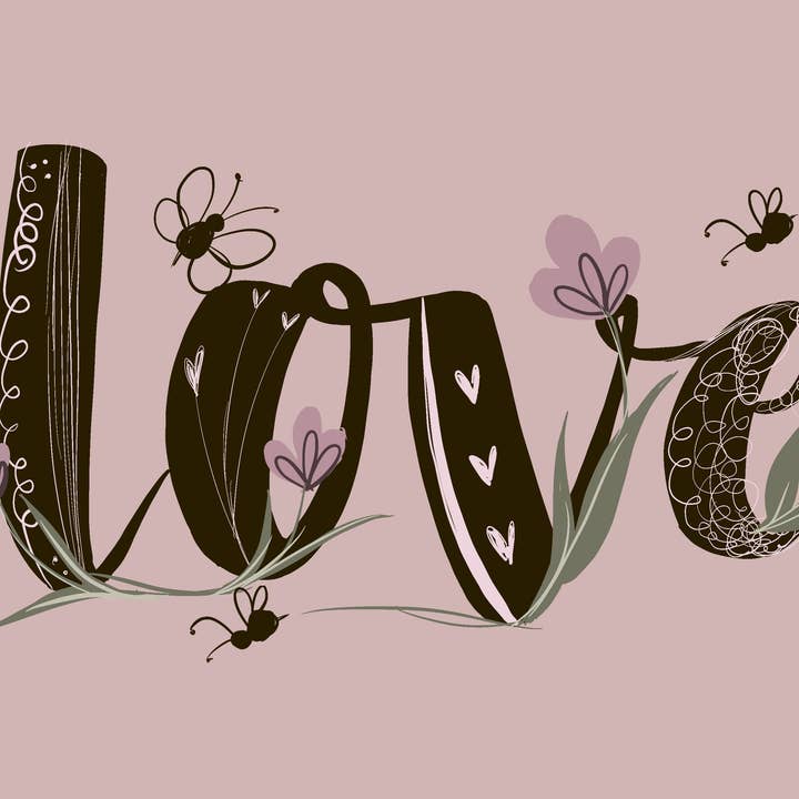 Love Vinyl Sticker for wholesale by Heart in the Woods