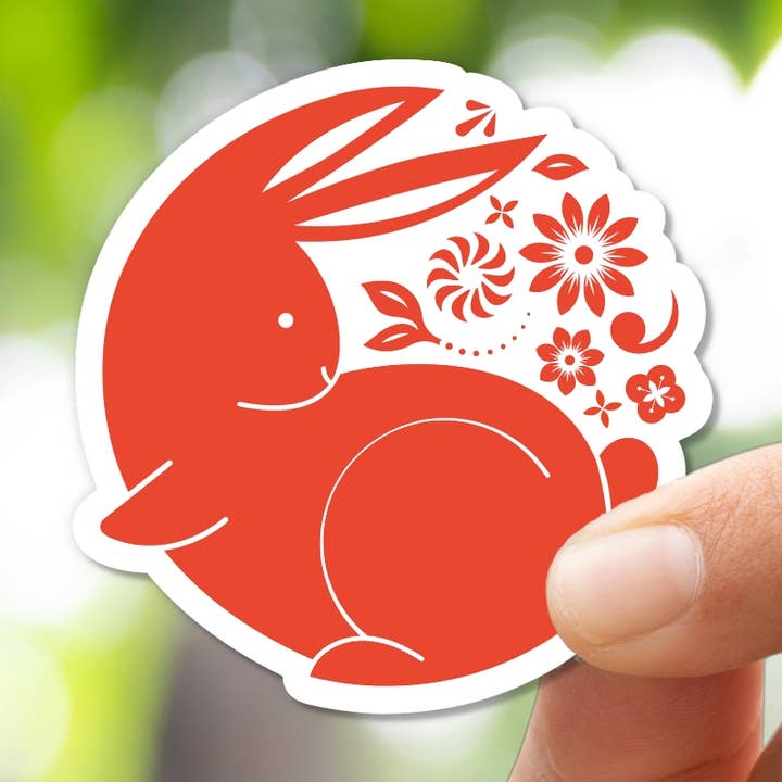 Chinese New Year Sticker, Year Of The Rabbit for wholesale by Apsara Labels