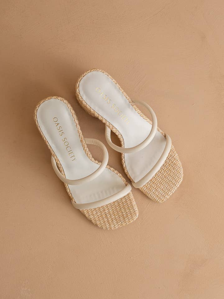 The Margaret Beige | Rattan Heel for wholesale on Faire4