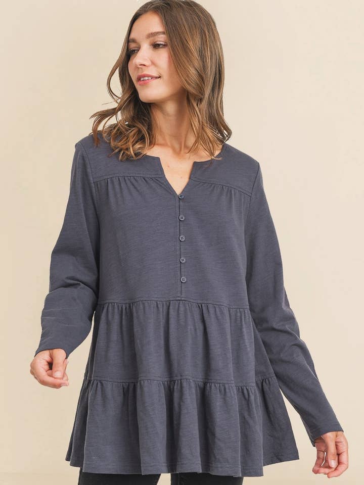 62433 - Fall/Winter Button-Down Women's Blouse for wholesale by Cotton Bleu