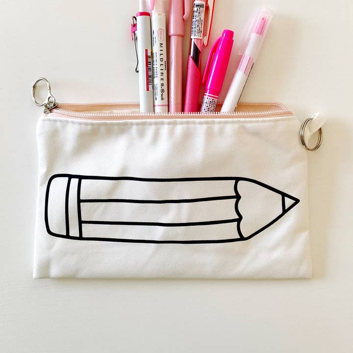 Pen + Pencil Pouch: Pencil Doodle for wholesale by The Paper + Craft Pantry