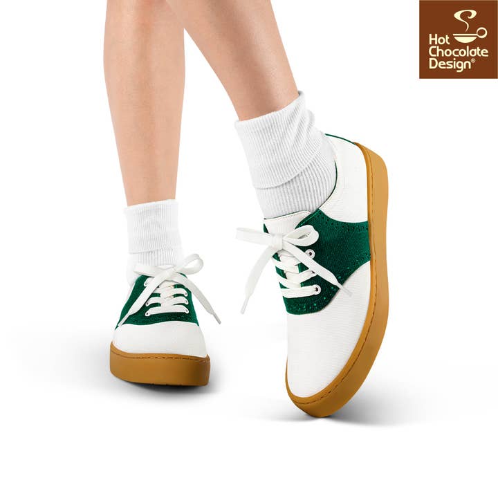 Popping Candy - Wholesale Lifestyle trainers – Women′s - Hot Chocolate Design - Saddle Sneakers Green5
