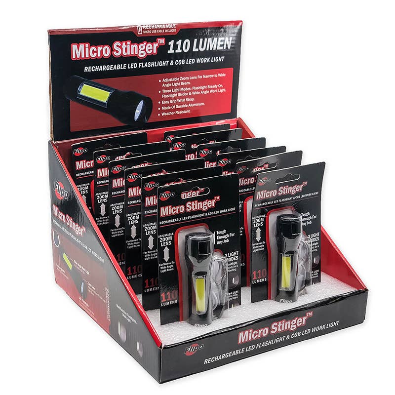 Flipo Group, Ltd. - Wholesale Flashlight - Micro Stinger™ Rechargeable LED Flashlight, 12 pc. Display6