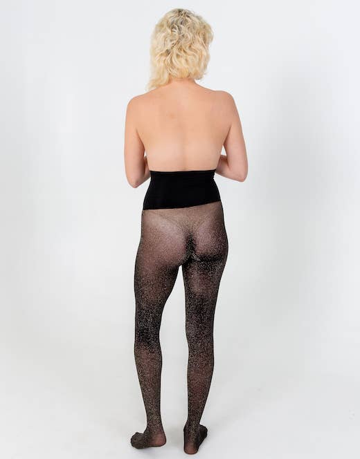 Les Belles – Großhandel Strumpfhose – Damen – Shimmer | NOIR Glitzernde blickdichte Strumpfhose2
