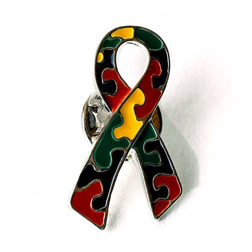 Autism Awareness Ribbon Pin for wholesale by Autistic and Loved