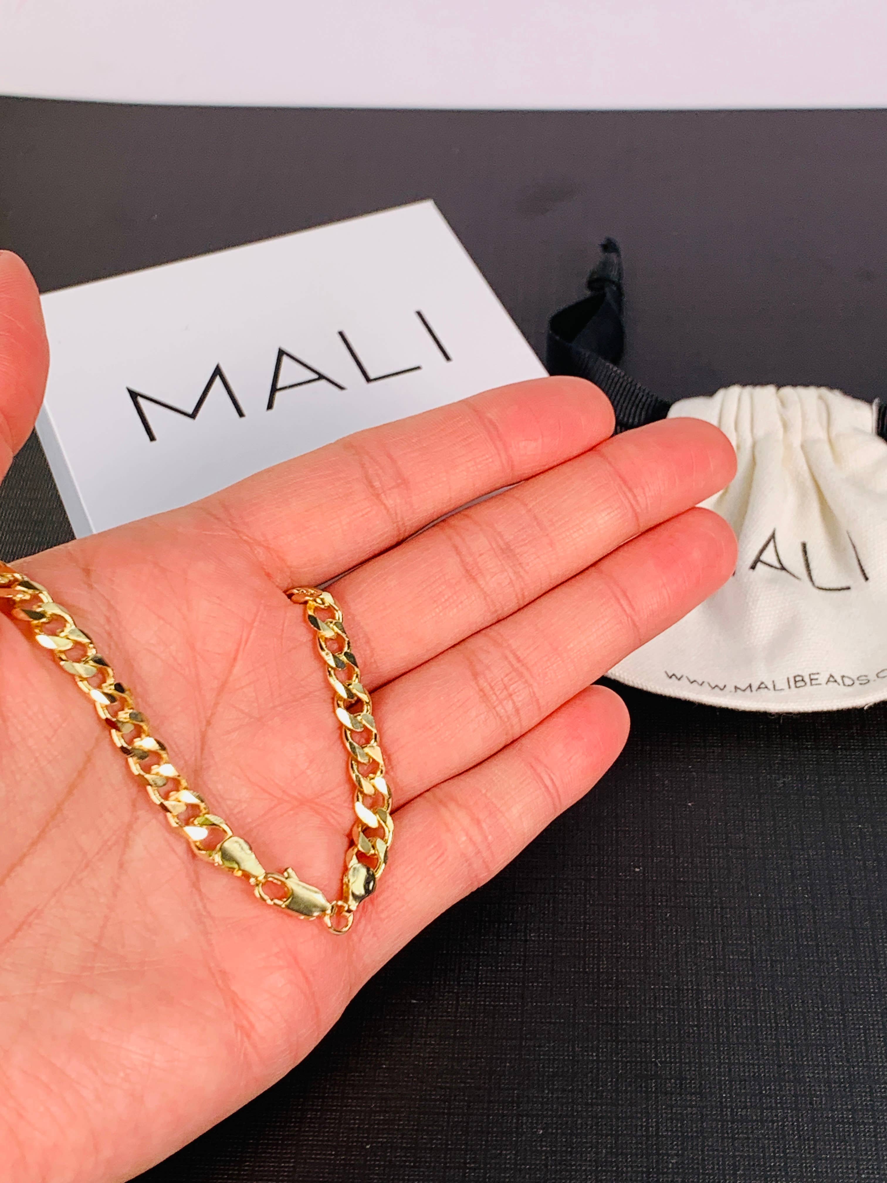 Bracciale Cubano A Cordolo Da 10 Carati Completamente Solido In - Foto 3