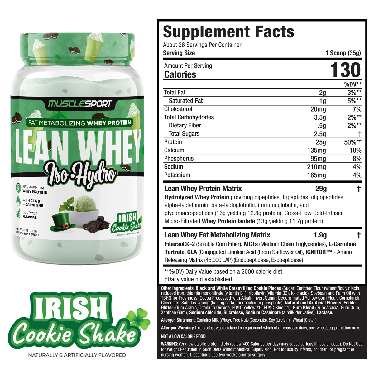 MuscleSport - Wholesale Protein/superfood powder - Lean Whey® Iso Hydro Gourmet Protein 2lb - Limited Edition37
