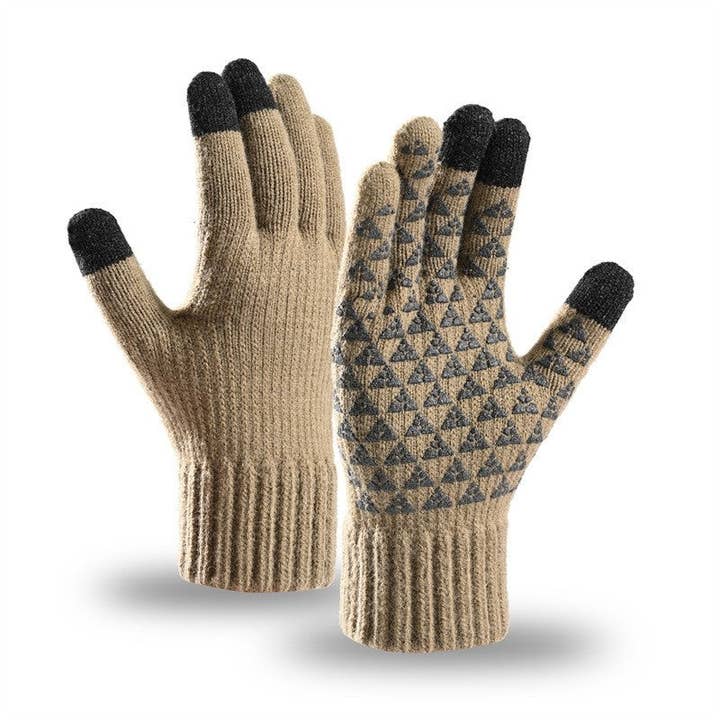 Warm gefütterte Touchscreen-Winter-Strickhandschuhe für Herren für den Großhandel von UZ Wholesale Store