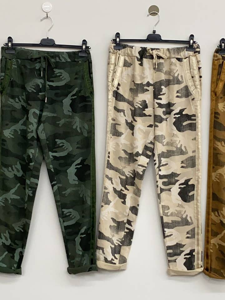 Jogger Pants - Camo for wholesale by LeParisPetit by I Love Linen