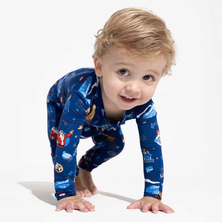 Bellabu Bear - Wholesale Sleepsuit - Baby - The Polar Express Bamboo Convertible Footie