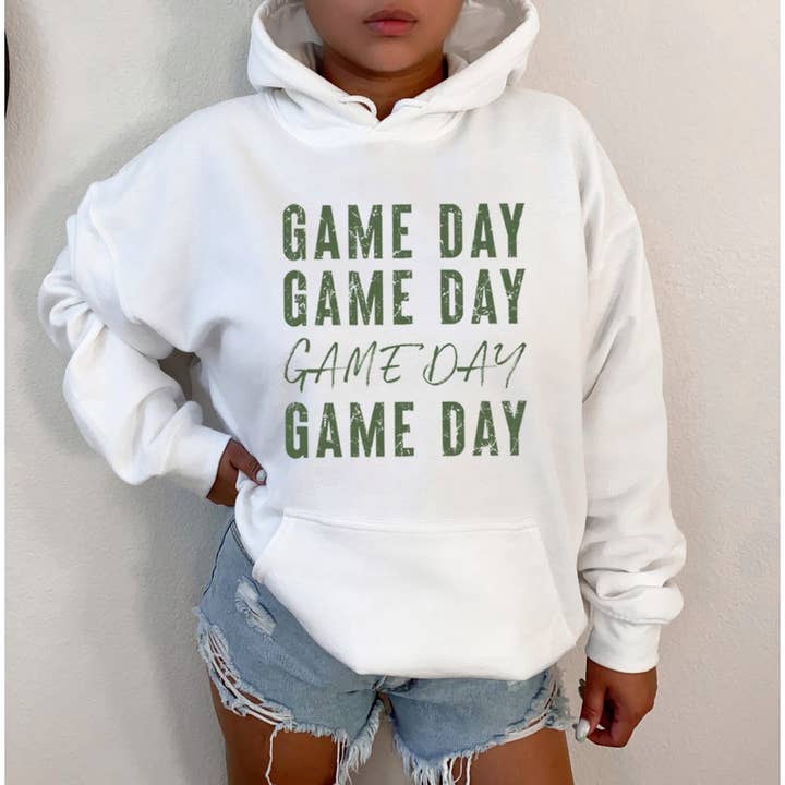 GAME DAY Graphic Unisex Fleece Hooded Sweatshirt for wholesale by Shamaim