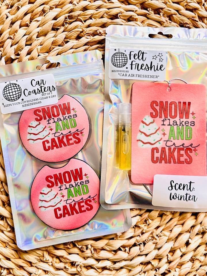 Lot de 5 dessous de verre de Noël en feutre pour Snack Cake et Car Coaster pour la vente par Bizzz Designs