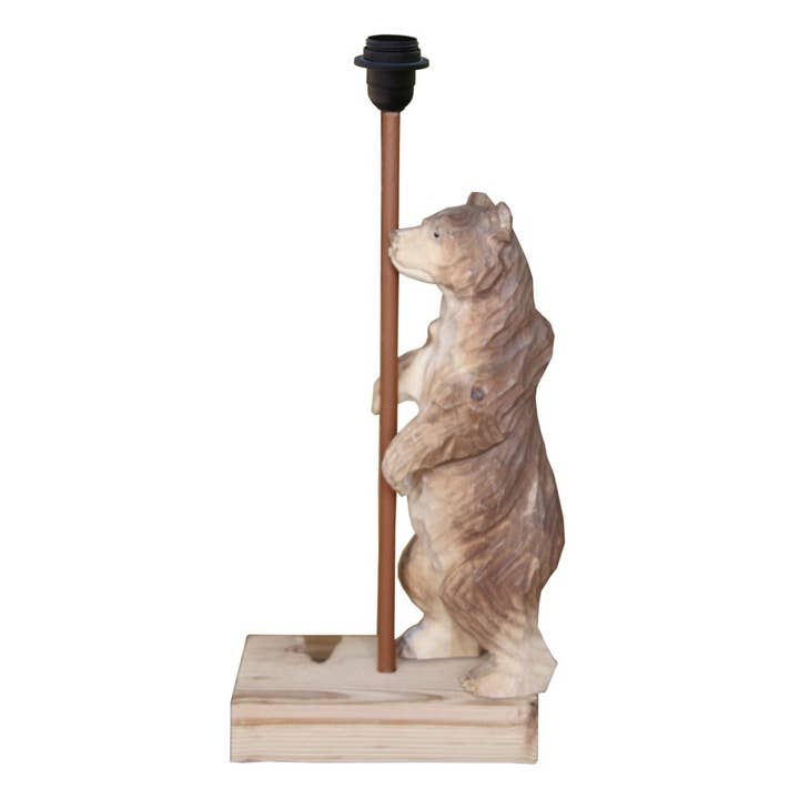 LES SCULPTEURS DU LAC - Wholesale Accent/Desk Lamp - COP'OW collection lamp base and its wooden bear2