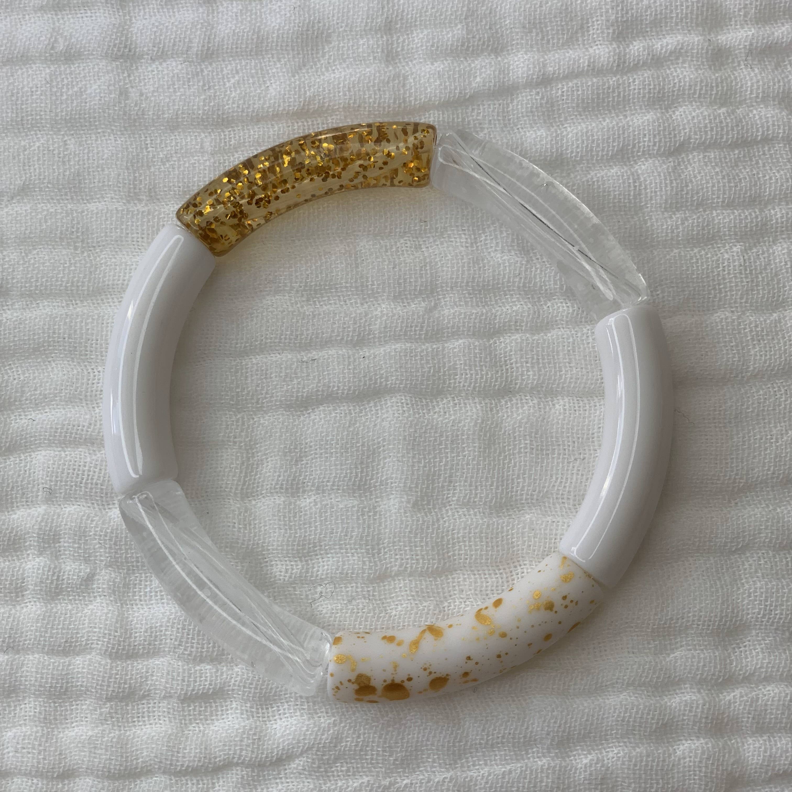 Manacreations – wholesale Pärlarmband – Elastiska bangles i vita toner3