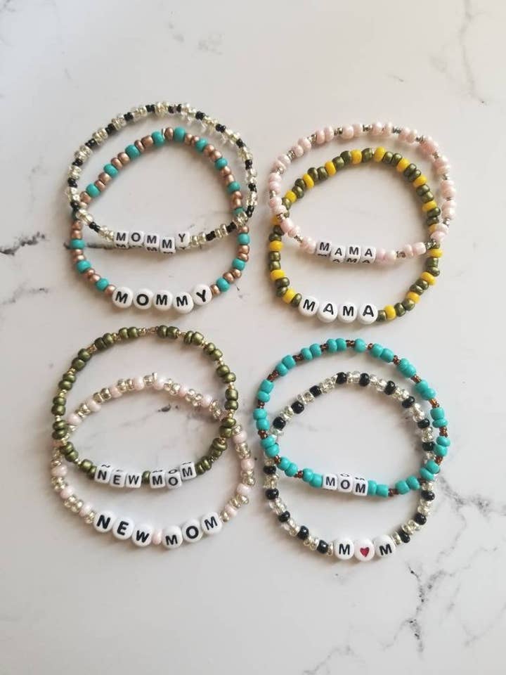 Mam kralen armbanden, nieuwe moeder, mama, mama voor wholesale door Sapphire Creations