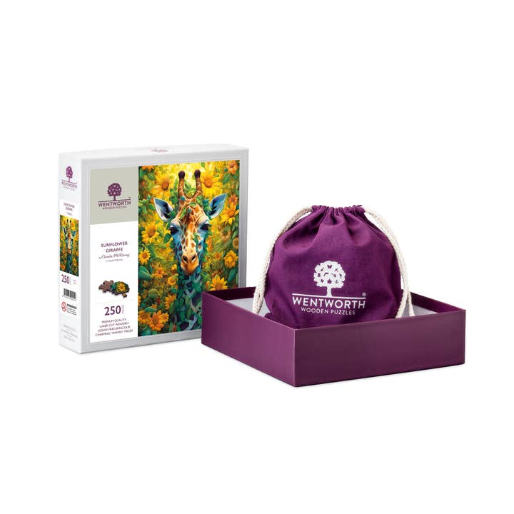Sunflower Giraffe for wholesale by Wentworth Puzzles