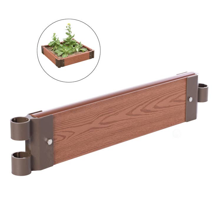 Quickway Imports – suporte para vasos de plantas por atacado – Caixa de plantador de flores de cama de jardim ao ar livre com aparência de madeira10