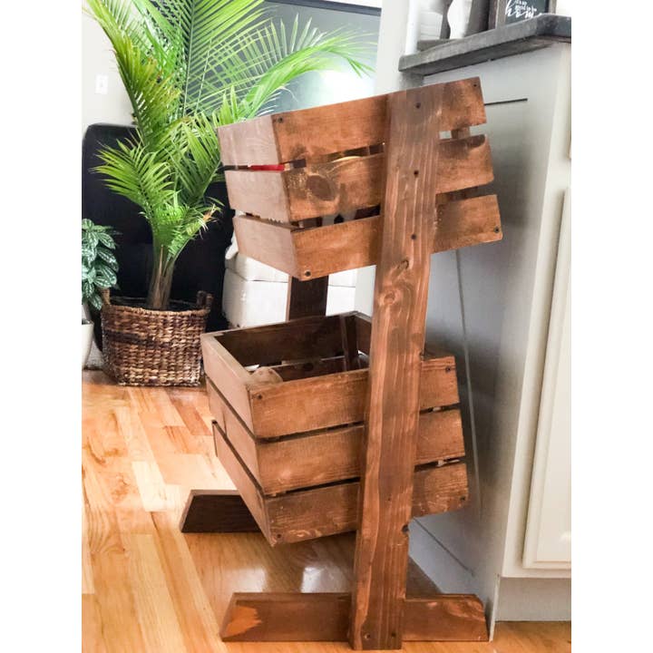 The Blended Nest – Engroshandel Køkkenopbevaring – Træ Vegetabilsk Bin- Træ Snack Stand- Producerer Stand - Vegetabilsk Opbevaring -Træ Kartoffel Bin - Vegetabilsk Bin - Veggie