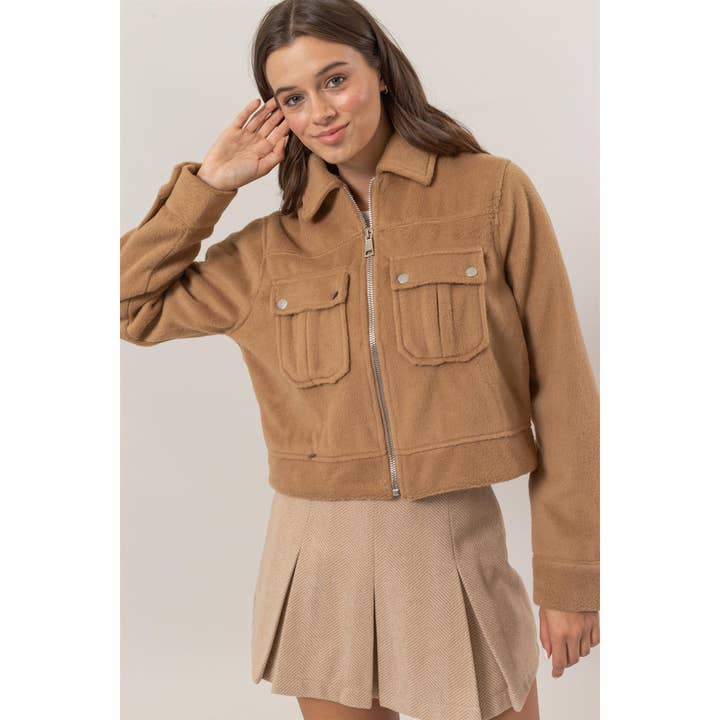 HYFVE - Wholesale Jacket - Women's - Wool-Like Brushed Short Jacket1