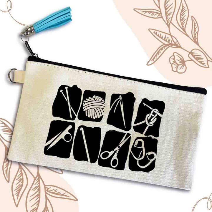 Bolsa pequeña de lona para collage de ganchillo y punto, personalizada para venta al por mayor de Anna B. Shop