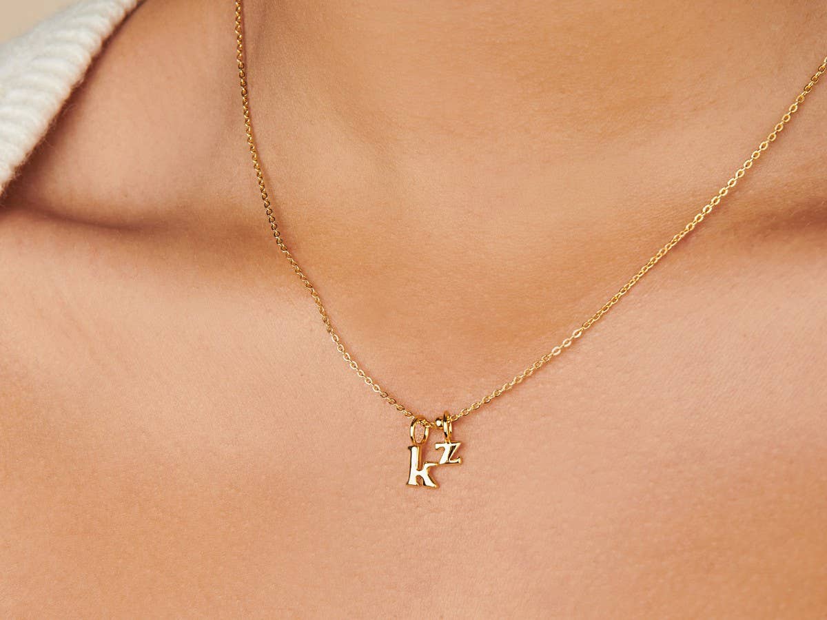 Little Sky Stone - Vente Breloques/médailles personnalisées - Breloque en forme de lettre initiale minuscule29