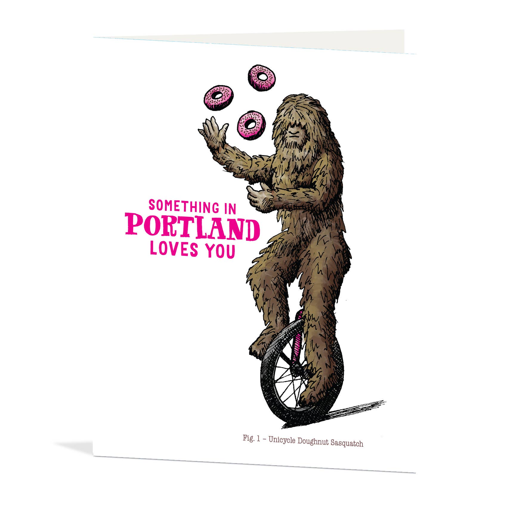 Waterknot - Wholesale Love Card - Unicycle Doughnut Sasquatch Card2