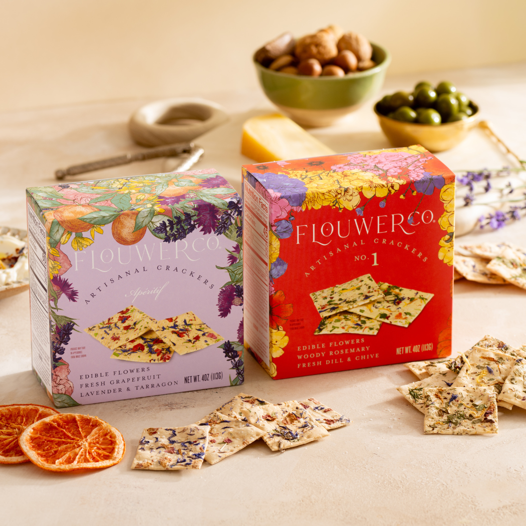 FLOUWER CO. - Wholesale Crackers - NEW Apéritif - Artisanal Crackers, Case of 124